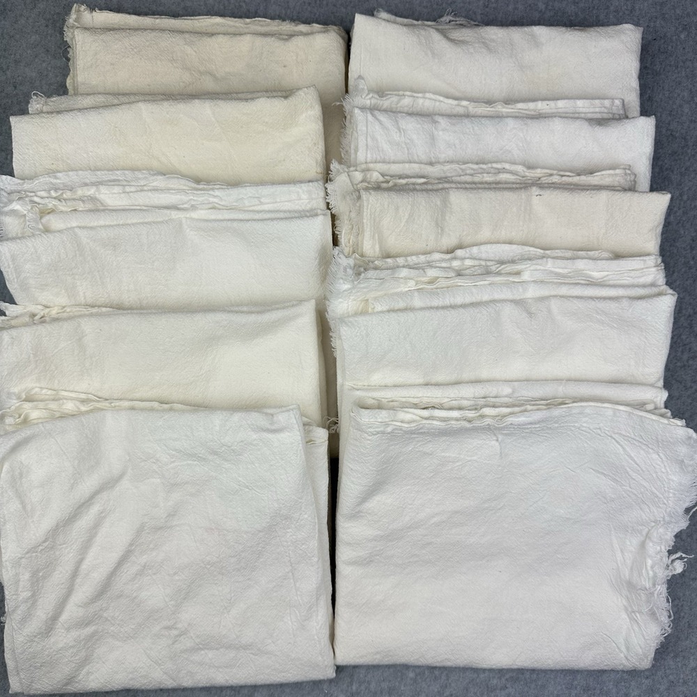 23 Vintage Plain Feedsack Cotton Flour Sack Fabric Craft Quilting Towels